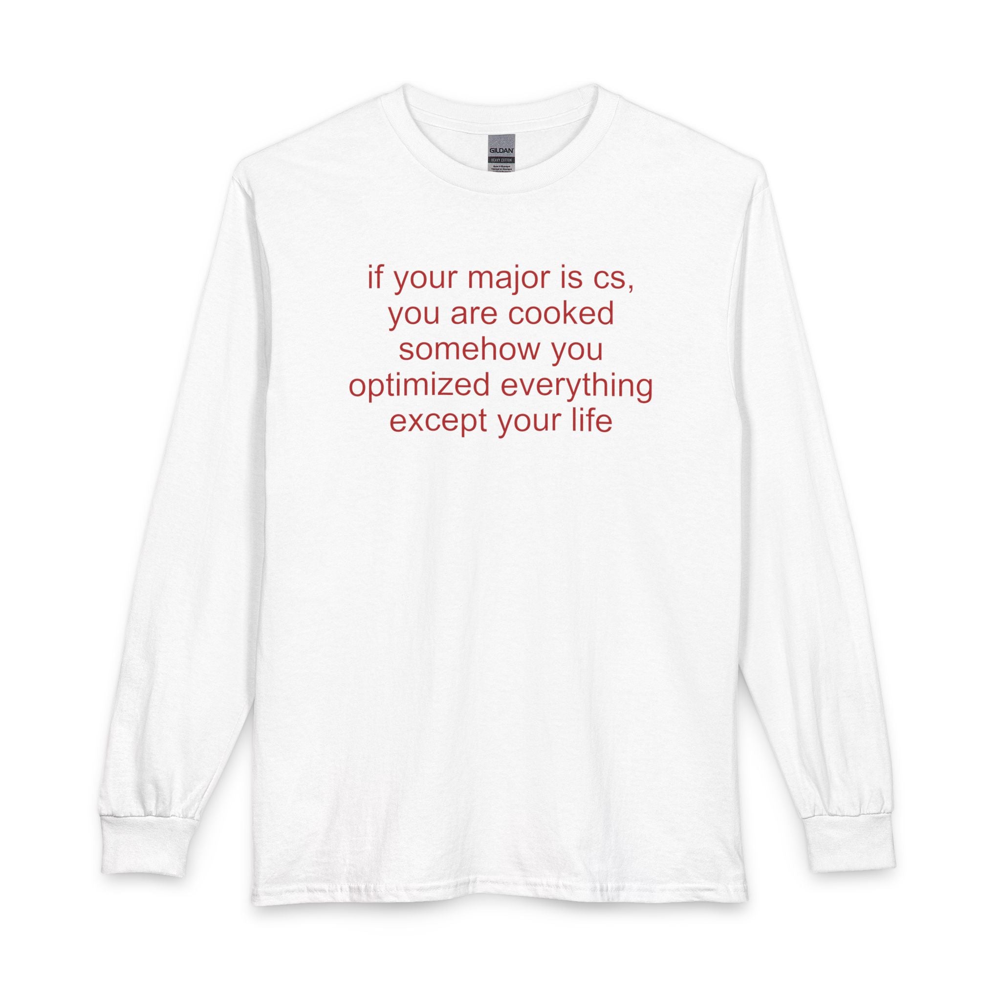 CS major long-sleeve t-shirt