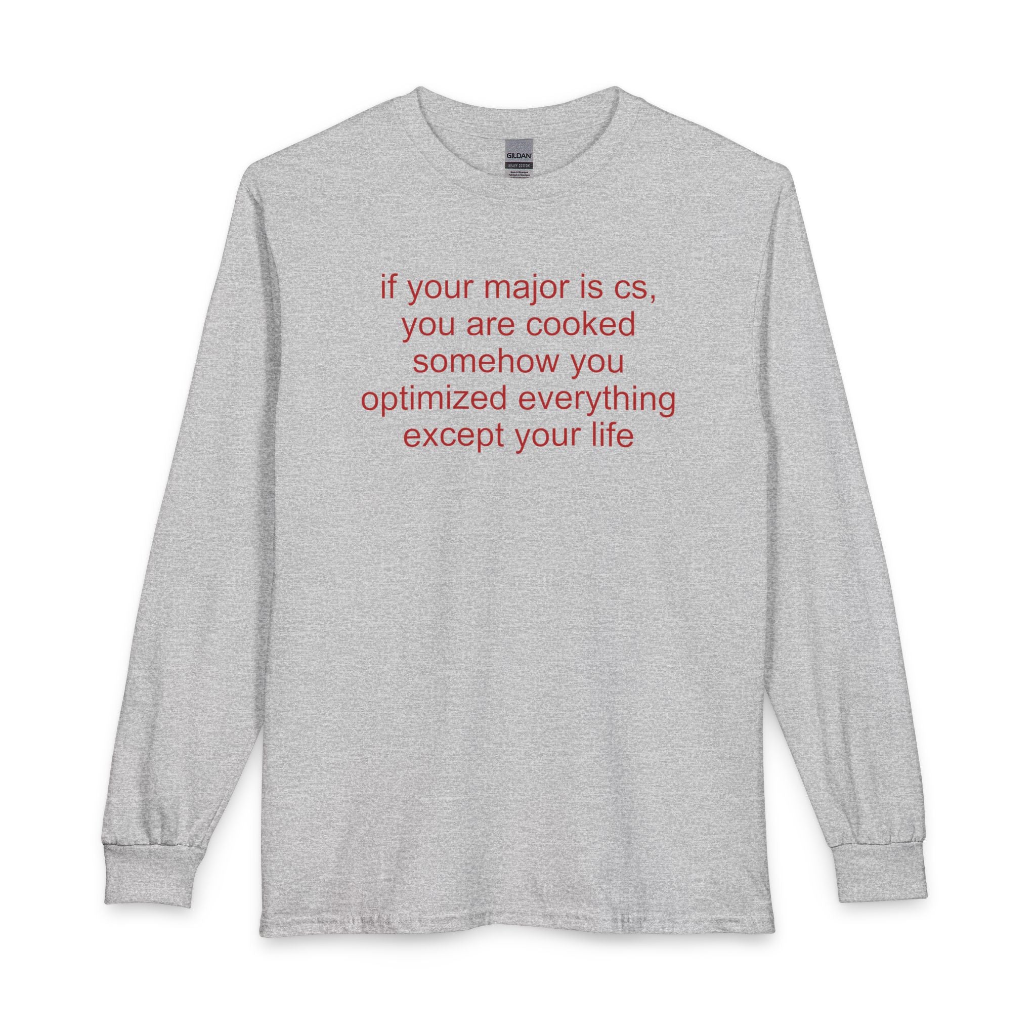 CS major long-sleeve t-shirt