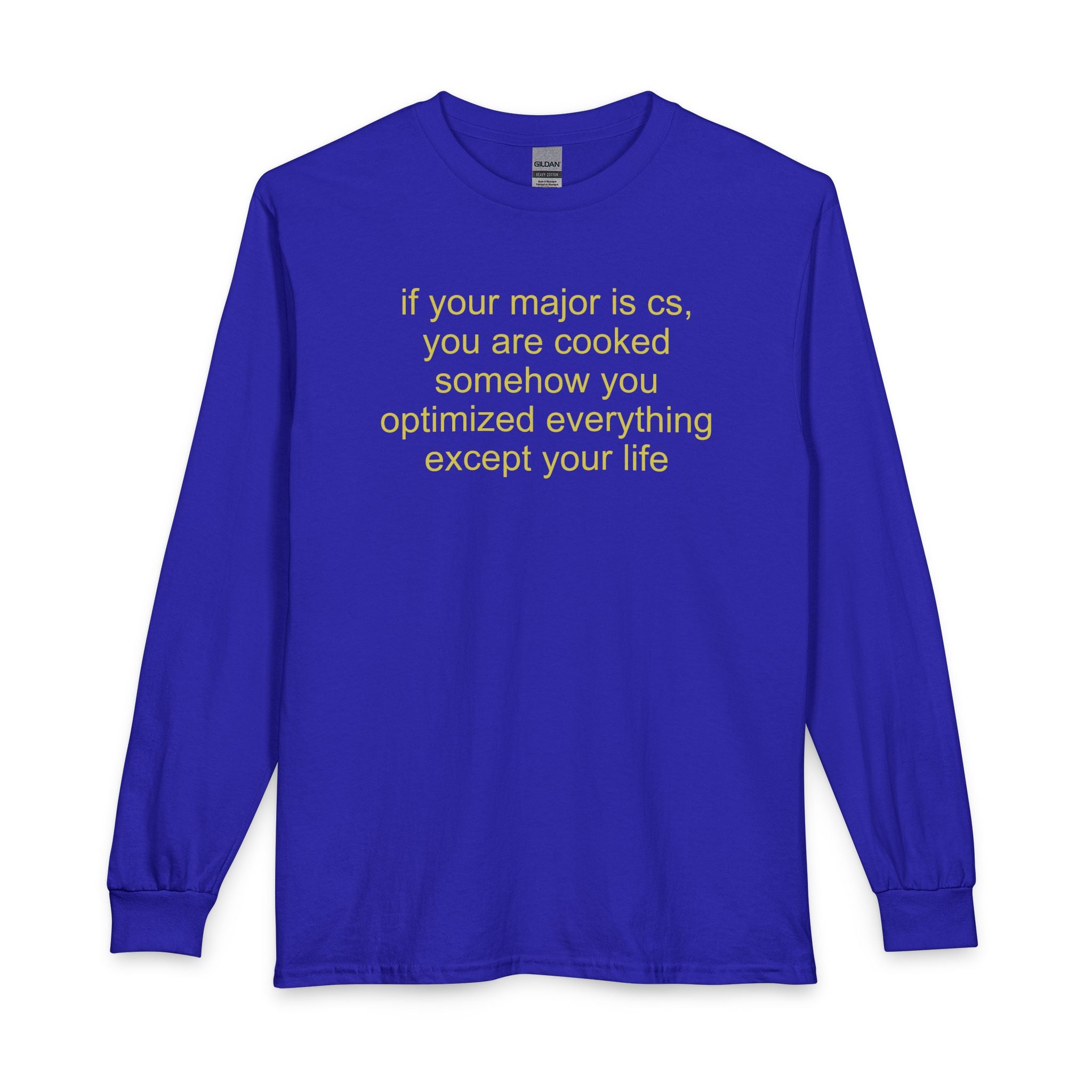 CS major long-sleeve t-shirt